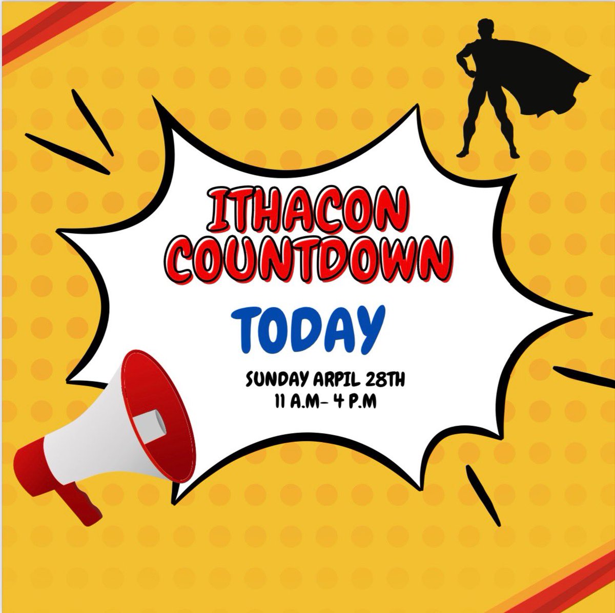 The final day of ITHACON 47 is here! Doors open at 11. Get your tickets now if you haven’t already!