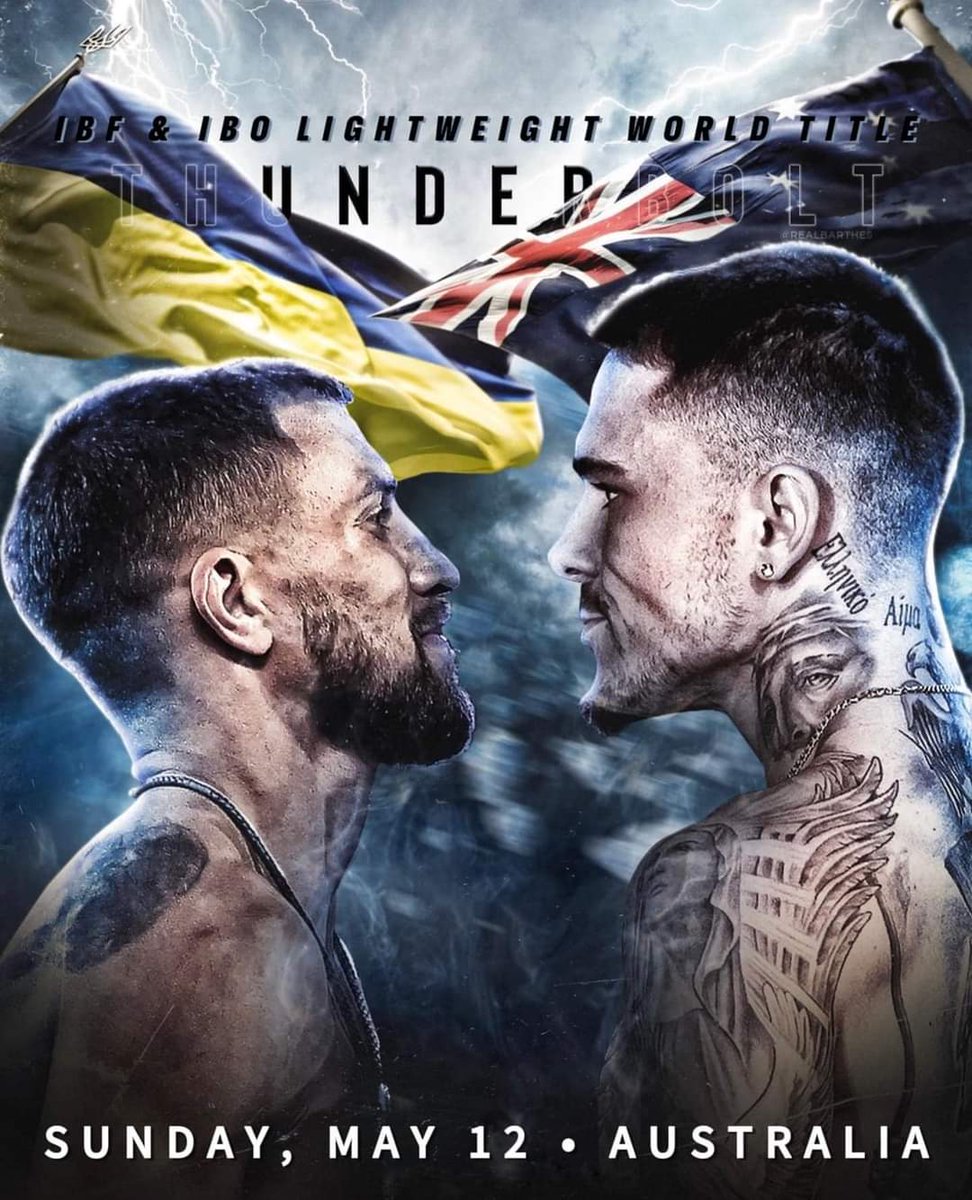 2 weeks out til' @IBOBoxing World Lightweight champion @georgekambosos returns to the ring to make his maiden defense against @VasylLomachenko in Perth, Australia.