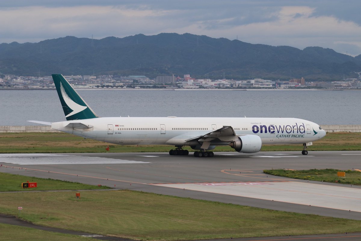 CX507 B-KQL 777-367ER Cathay Pacific Oneworld Livery 2024.4.28 KIX #関西国際空港 #キャセイパシフィック航空 #ワンワールド