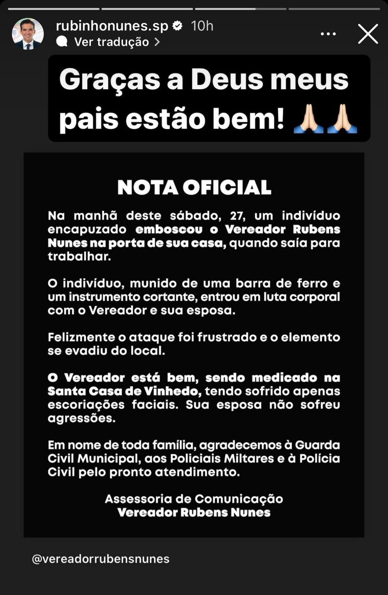 O .@RubinhoNunes está estourando tudo que é fluxo de funk e invasão possível, aí acontece isso com o pai dele… normal né? Tá doido!!!