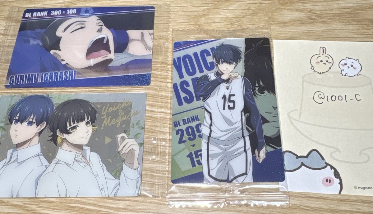 【交換】ブルーロック ウエハース3

譲✧︎VR潔・蜂楽、R潔、N五十嵐

求✧︎R凛＞その他凛が写っているもの

大阪梅田周辺手渡し＞郵送
ピンポイントで難しいかとは思いますが、お気軽にお声かけのほどよろしくお願いいたします。
