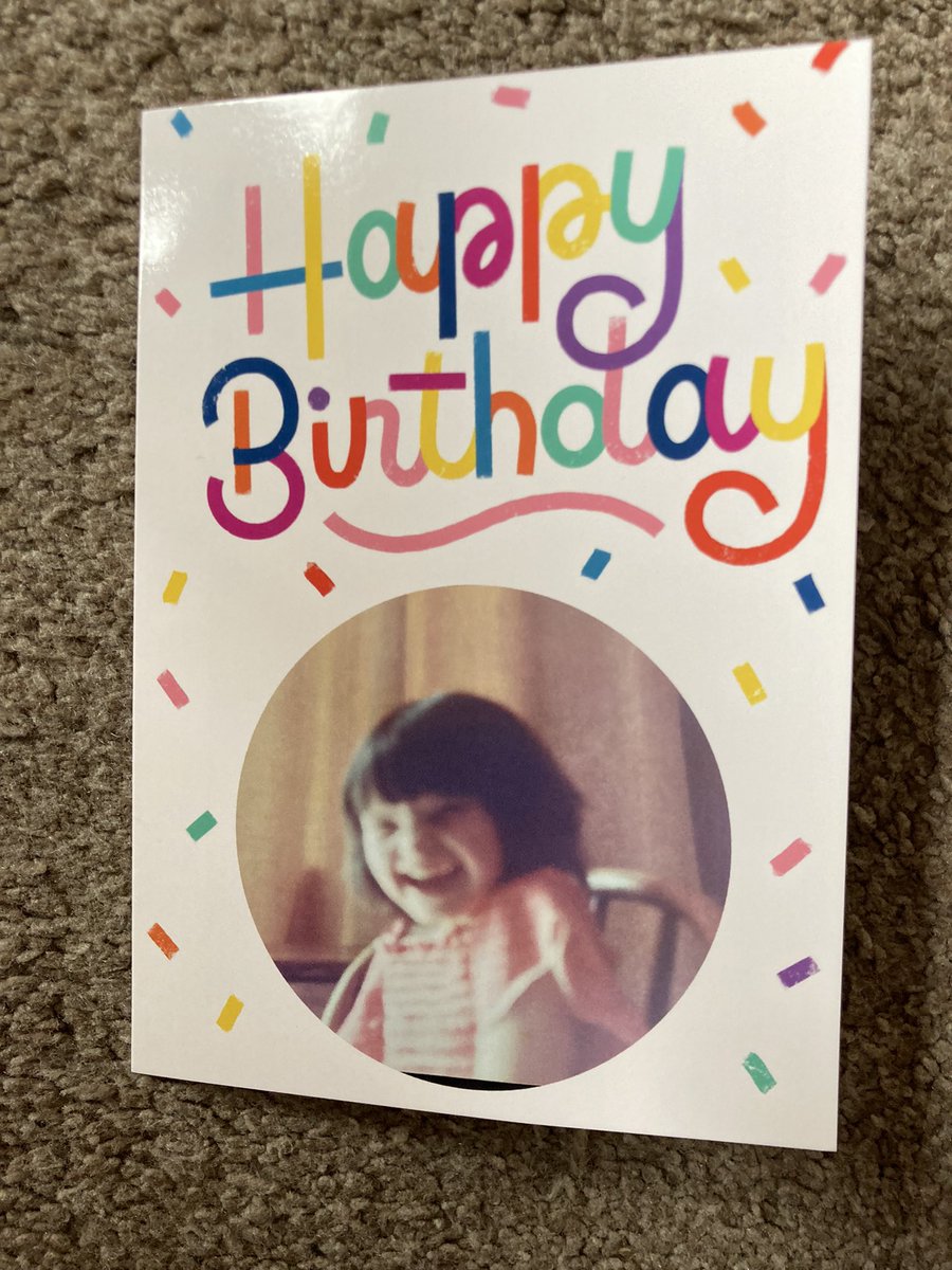 Aorbable mug and card from my mother. The mug is me, my mum and my great gran (paternal).