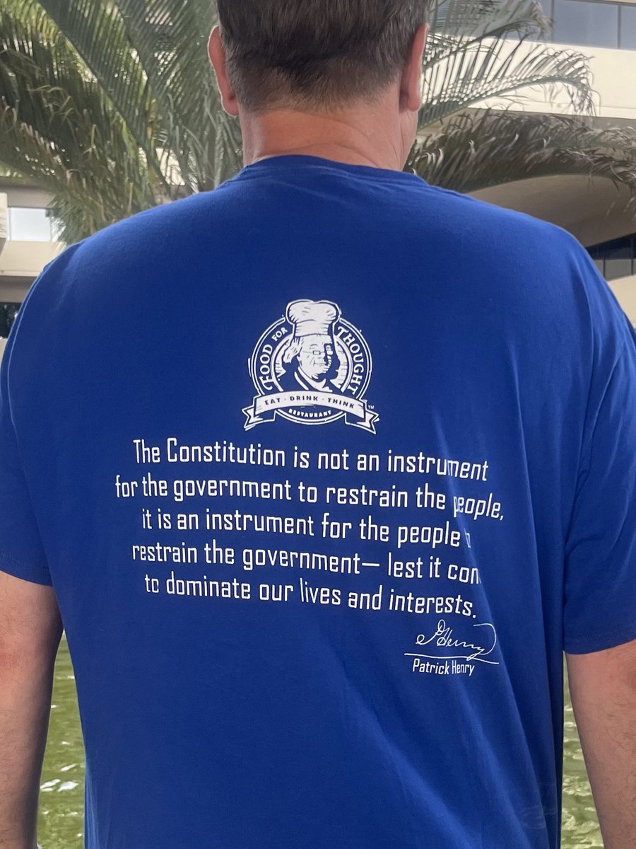 Yesterday in blue Broward County: Stranger: “Dude, can I take a picture of your shirt? That is so fricking awesome!” Me: 😎 #freedom #redwave2024 #GOP