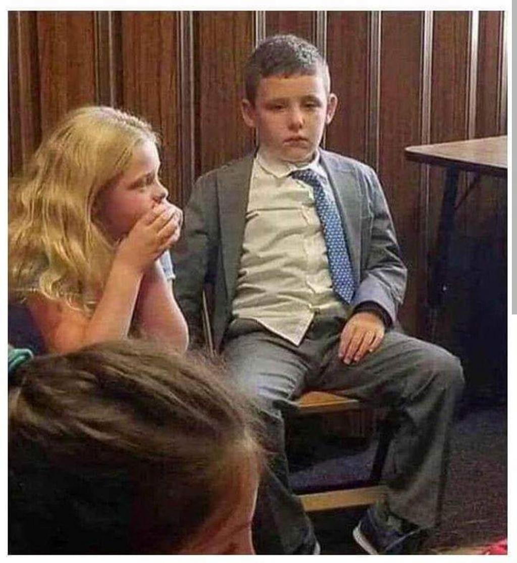 This kid looks like he's on his second divorce 😂