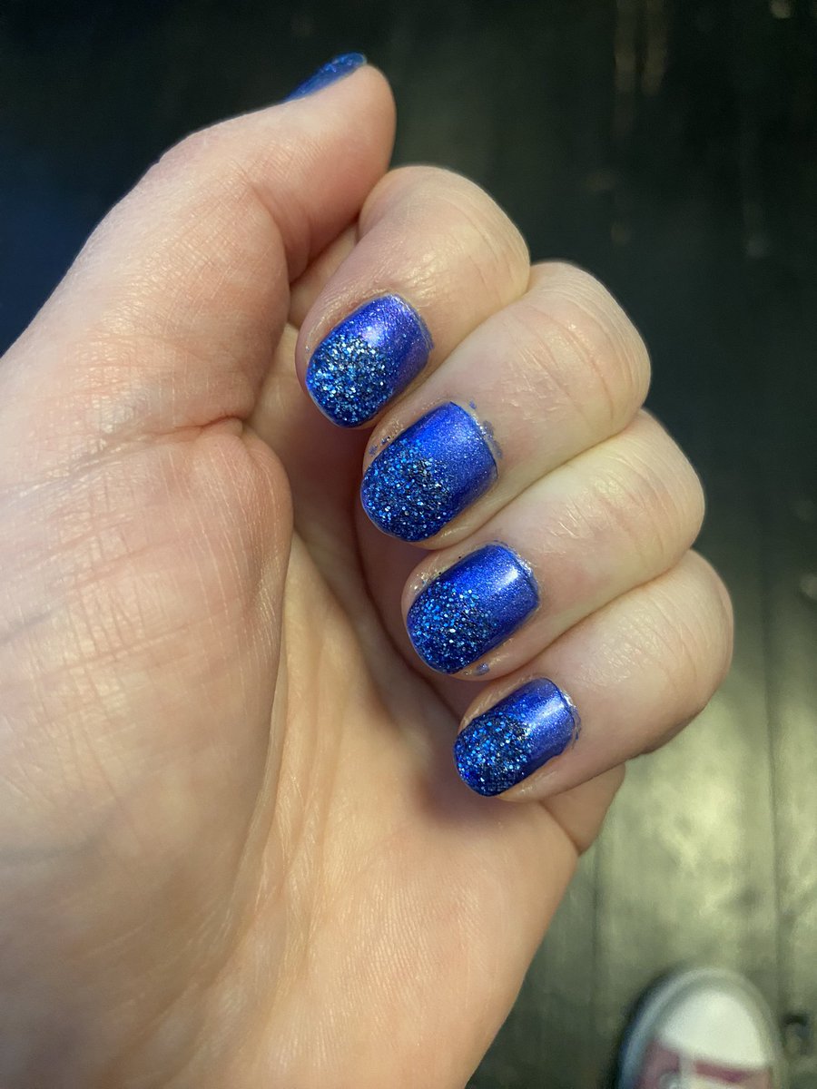 Has to be blue glitter this week!