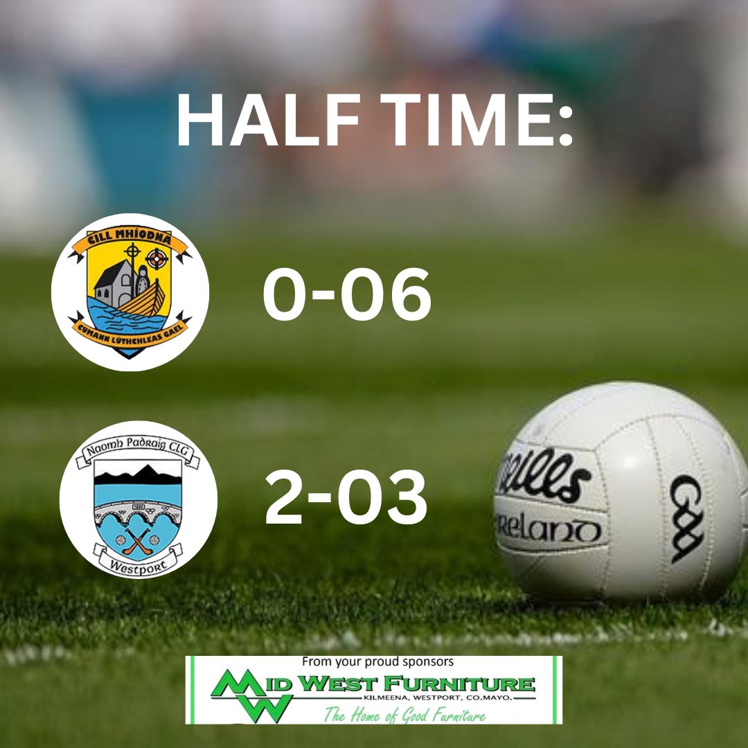 SFL Div 3A Half Time Score: @westportgaa @MayoGAA