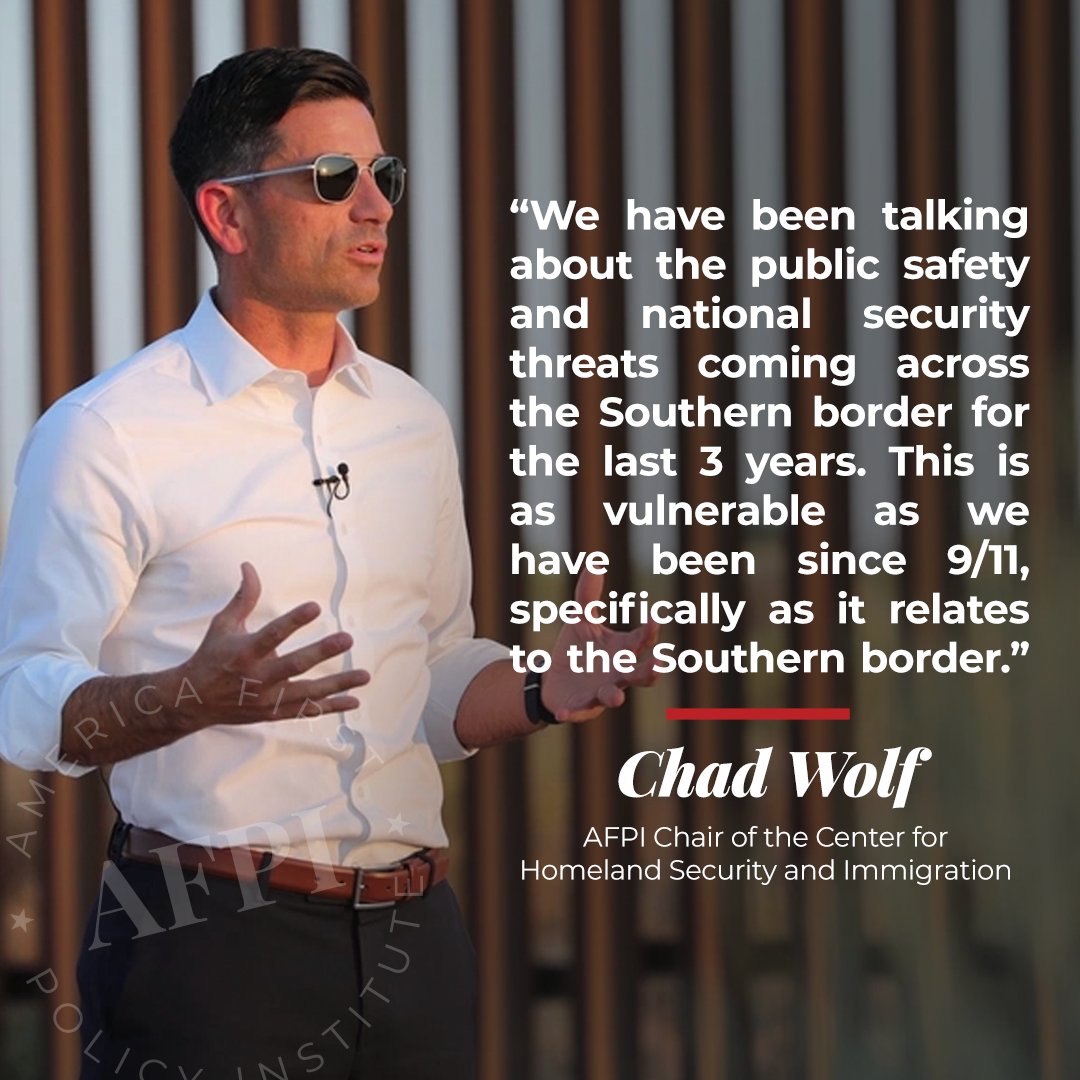 We've been saying it for some time: America is less safe due to the Biden Administration’s border crisis. @ChadFWolf