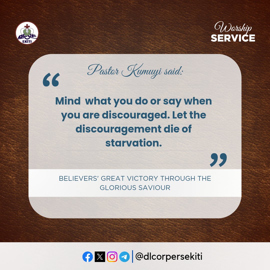 Sermon Morsels from today's service.

Believers' Great Victory through the Glorious Saviour || Worship Service || April 28, 2024

#PastorKumuyiSaid
#GCKinAba 
#GlobalCrusadewithKumuyi