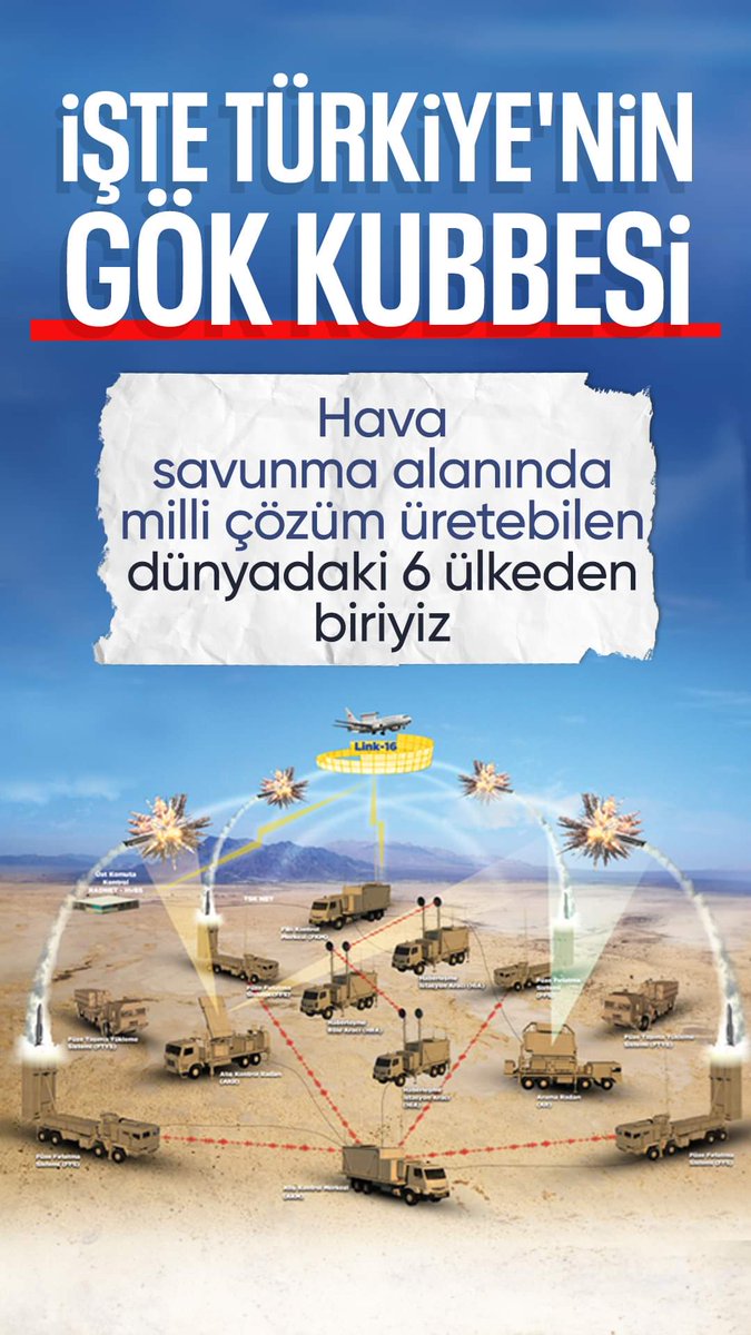 Türkiye 'Gök Kubbe Hava Savunma Sistemi' ile havada kuş uçurtmayacak. Tebrikler @aselsan @tcsavunma