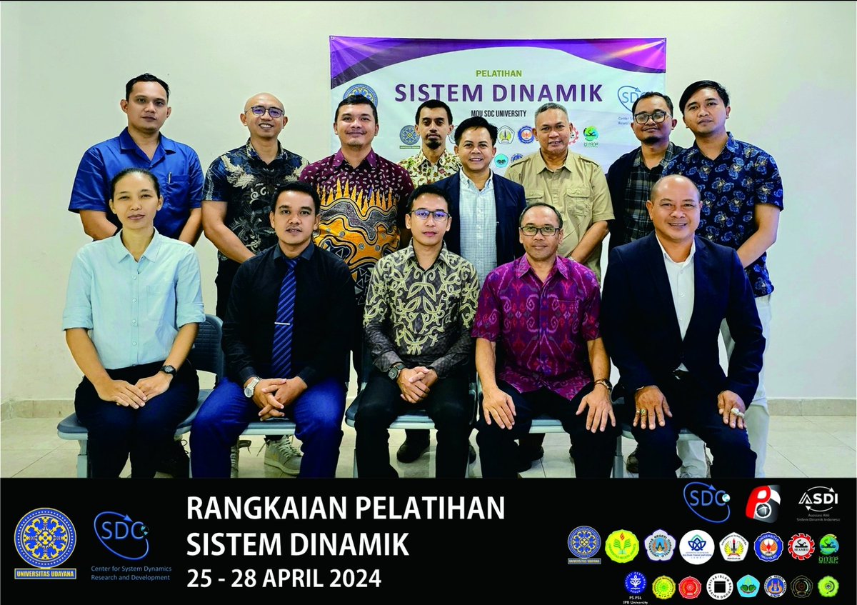 irmanf's tweet photo. Narasumber Pelatihan Sistem Dinamik
Dasar dan terapan serta sistem dinamik untuk KLHS. Kerjasama Pascasarjana Universitas Udayana dan System Dynamics Center.
Denpasar, Bali
#narasumber #pelatihan #sistemdinamik #systemdynamics #KLHS #Pascasarjana #UniversitasUdayana https://t.co/fqxapmv48X
