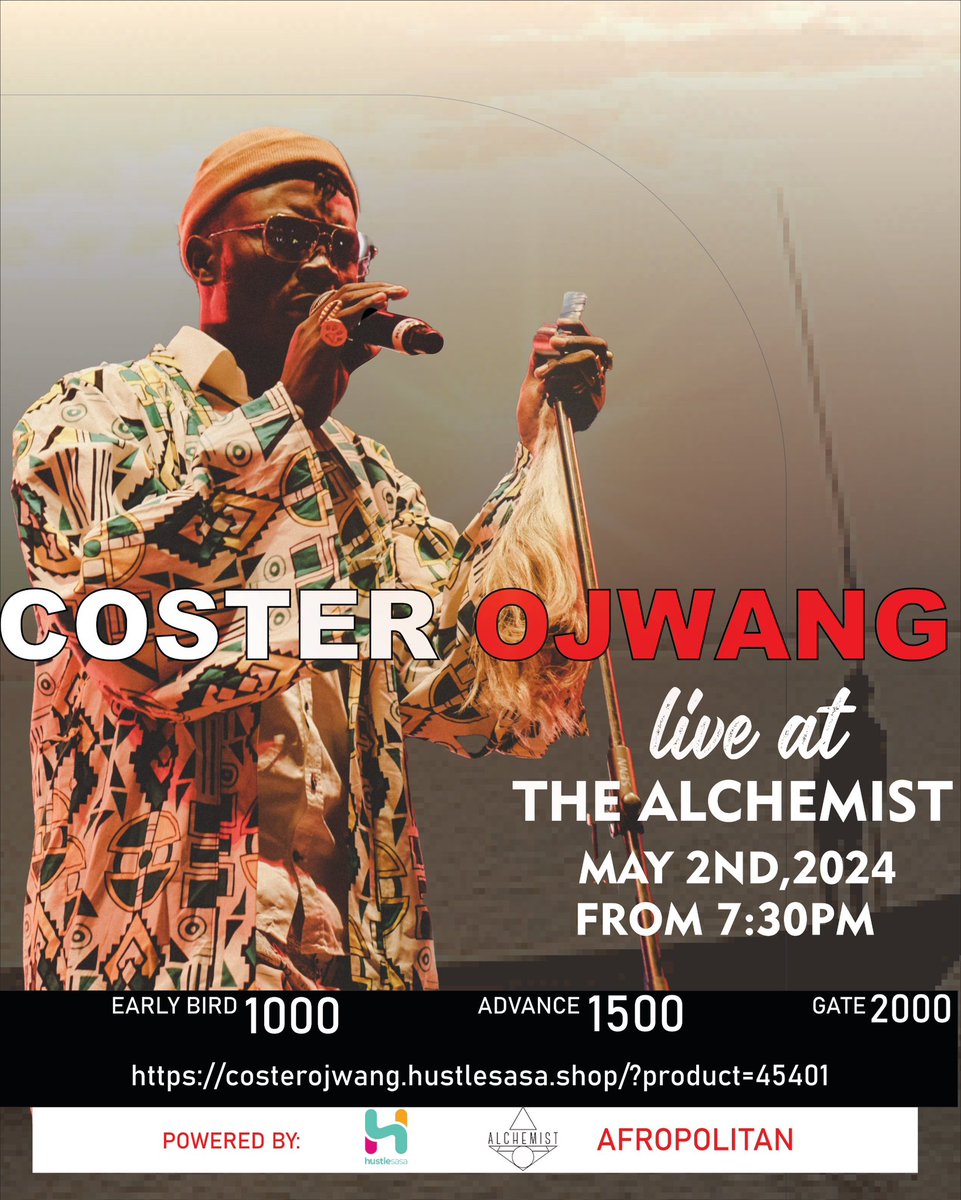 Thursday is around the corner Lets all gather qt the @AlchemistBar254 on the 2nd May for The Fisherman’s Experience alongside the fishers band Get your tickets here costerojwang.hustlesasa.shop/?product=45883