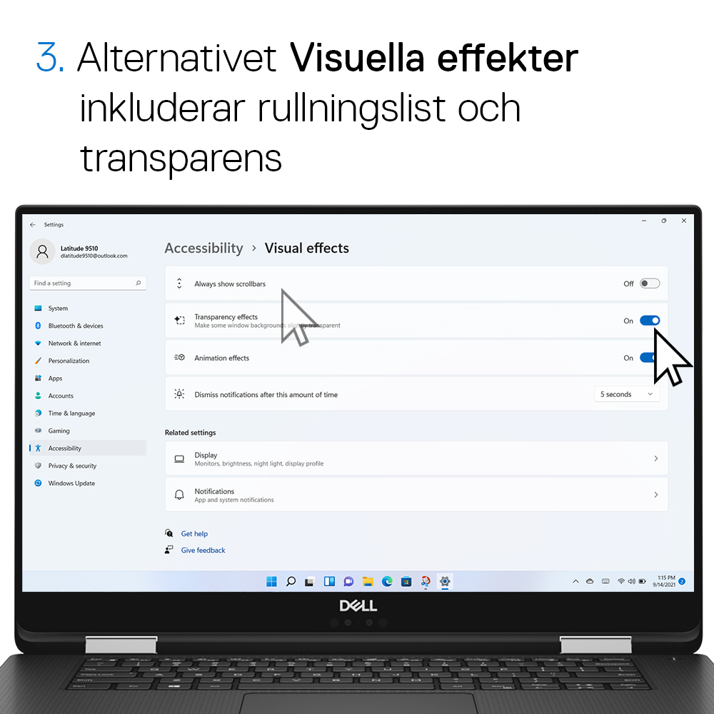 Har du problem med att läsa liten text på din #Windows-dator? 🗚

Klicka på dessa bilder för att lära dig hur du ändrar det. 
#DellTips #WindowsTips

Fler videoinställningar: 
👉 del.ly/6013wvWec 👈