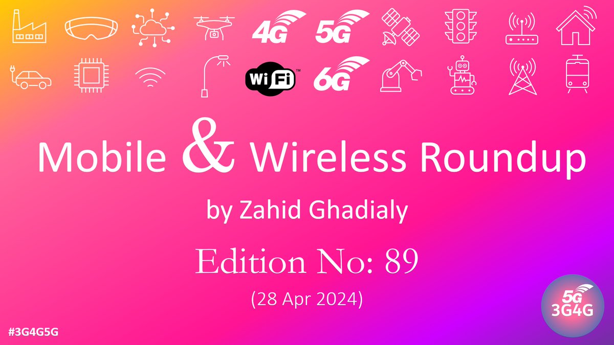 Published Mobile & Wireless Roundup No. 89. It's a summary of my posts and others news that caught my attention in the last week or so. If you find them useful, please comment, like and share. linkedin.com/pulse/mobile-w… #3G4G5G #6G #5G #OpenRAN #ORAN #ORANalliance #PrivateNetworks