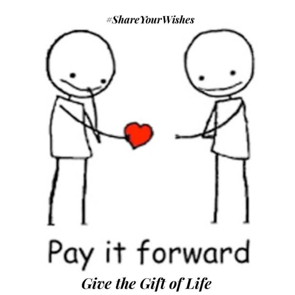 “Im a big fan of the #PayItForward concept. If no one gives - no one gets. My donor thought so. I hope you do too” - a double lung recipient. Pl #ShareYourWishes about your #organdonation decisions with your loved ones, say #YesIDonate & register your decision at @NHSOrganDonor