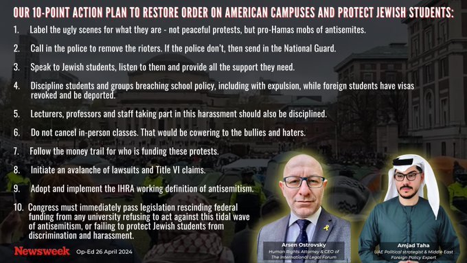 A 10 point plan to restore jewish supremacy to US college campuses.
