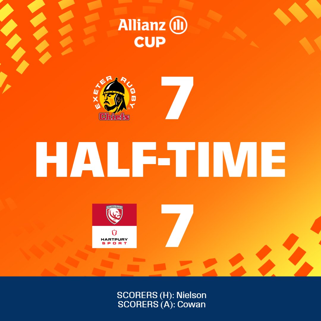 Huge second half on the way 😤

It is all to play for in the second half of the #AllianzCup third-place play-off, where @ExeChiefsWomen and @gloshartpury are level at the break 💥

#PWR | @allianzuknews