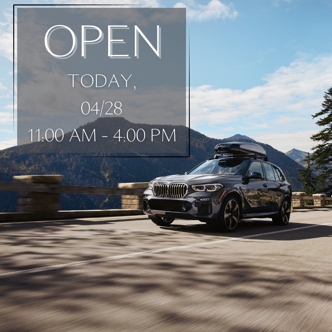 BMW of South Albany will be OPEN today from 11AM-4PM! Stop by and let us help you find the BMW you've been dreaming of.

#BMW #newBMW #Carshopping #SouthAlbany #NY