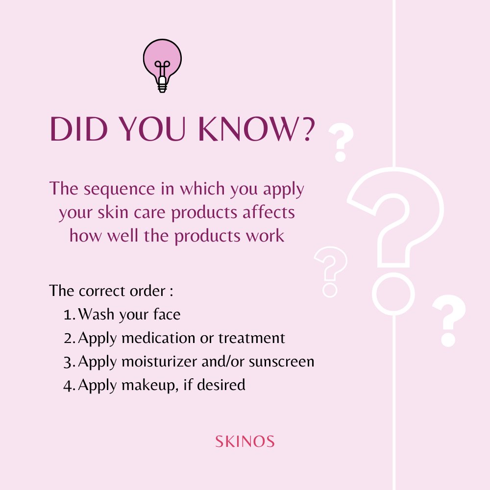 skinosclinic's tweet photo. Unveil the Perfect Skincare Routine 🌟 From cleansers to moisturizers, mastering the art of skincare application can transform your beauty regime! Let's unlock the secrets to a radiant complexion together! ✨💆♀️💖
#SkincareRoutine #BeautyTips #Skinos #DrShrutiGupta https://t.co/DUUxRLMj73