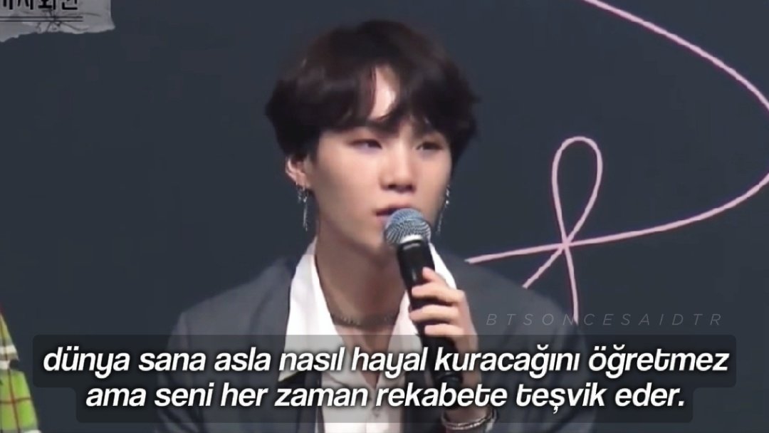 yoongi bu rekabetten yorulanlar ve bir hayali olmadığından kendini kötü hissedenler için paradise'ı yazdı. [🫂]