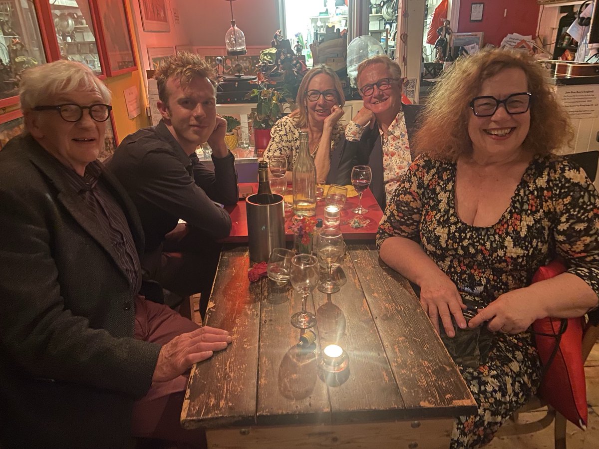 A super night of good food and eccentricity at Bom Bane’s in Brighton. In the company of artist Mark Pulsford and musicians Sarah Jane Morris & Otis Coulter (who both sang after supper). Bom Bane’s is a wonderfully intimate restaurant. Worth checking out.
