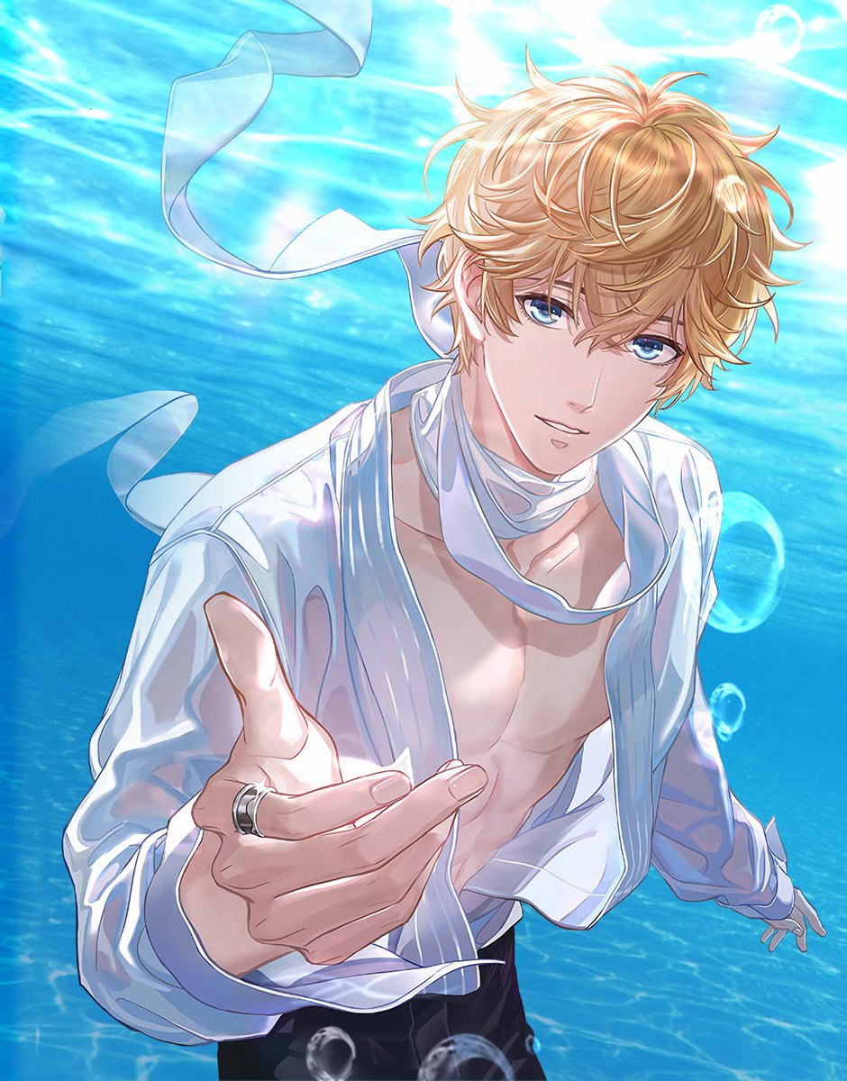 Kiro 😍
MrLove x Pechoin collab 
Echoes of Sea  🌊 
CN server 
#恋与制作人
#恋とプロデューサー
#MrLoveMobile
#戀與製作人
#러브앤프로듀서 #周棋洛 #주기락 #キラ #mlqc #mrlove #otome #loveandproducer #visualnovel