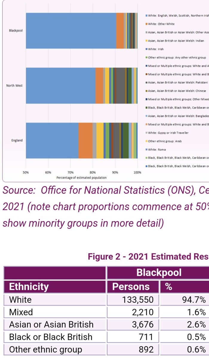 An anecdotal story about an individual woman isn't 'facts' as Lee Anderson suggests. The actual facts are Blackpool is 94.7% white, which doesn't include Roma, Gypsies or Irish travellers as they're included in the 0.6% other ethnic group. He is a racist bigot.