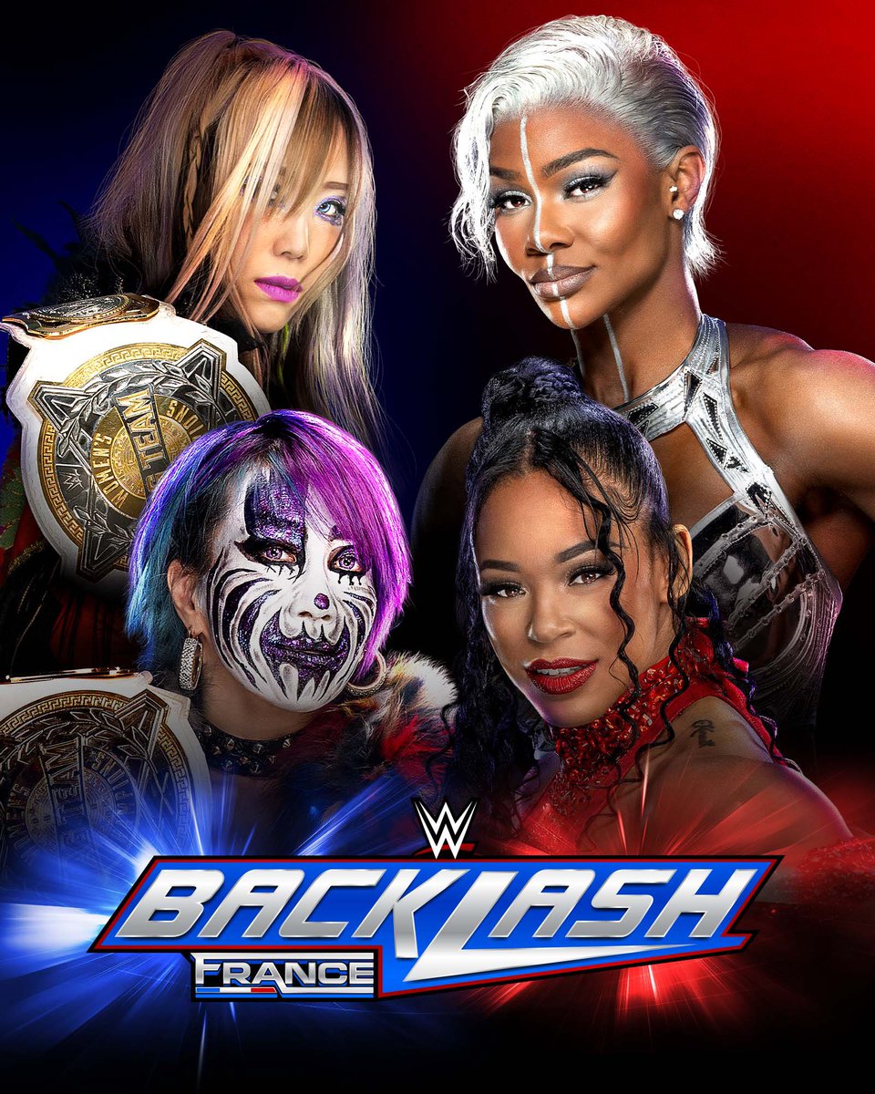 Les Kabuki Warriors @KAIRI_official @WWEAsuka défendront leurs Titres Féminins en Équipe contre @Jade_Cargill et @BiancaBelairWWE à #WWEBacklash France 🇫🇷 Pour prendre vos places: bit.ly/WWEFranceMai20…
