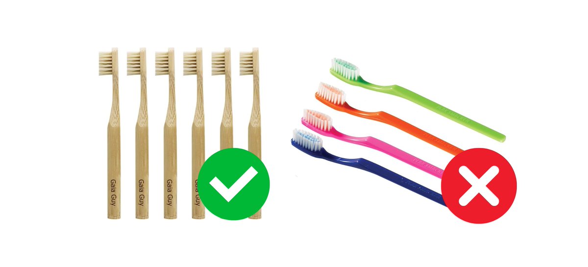 Nearly all toothbrushes have TOXIC Nylon Bristles which leave toxic petroleum in your mouth every night.

Healthy toothbrushes will be made of Boar Bristle  and preferably have a Bamboo Handle as well. 

Read my article on it here:
healthiswealthplace.com/home/buying-a-…