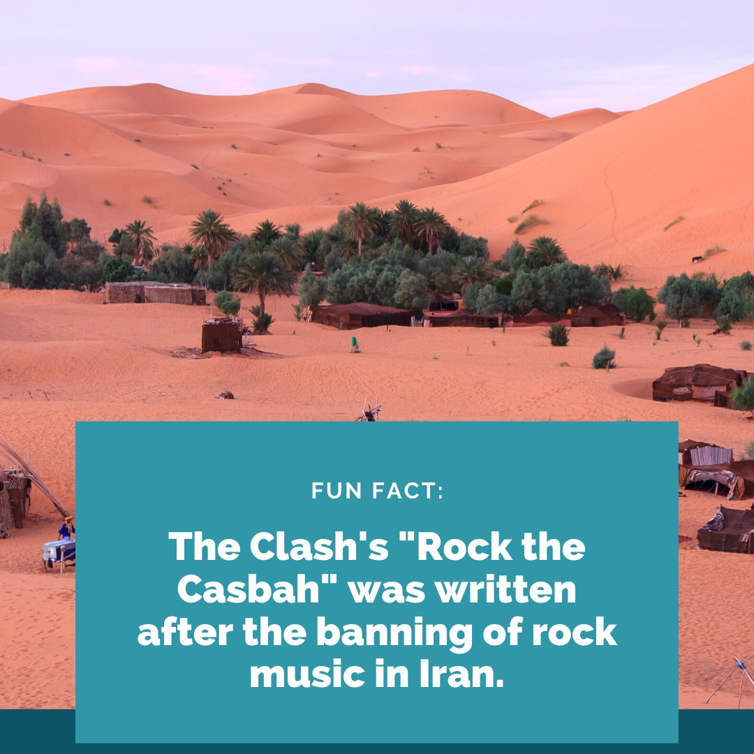 Rock fact: 

The Clash's 'Rock The Casbah' was written after the banning of rock music in Iran.

#rockthecasbah #theclash #rockandroll #classicrock #rockmusic
 #nytofl #floridarealestate #centralfloridarealestate