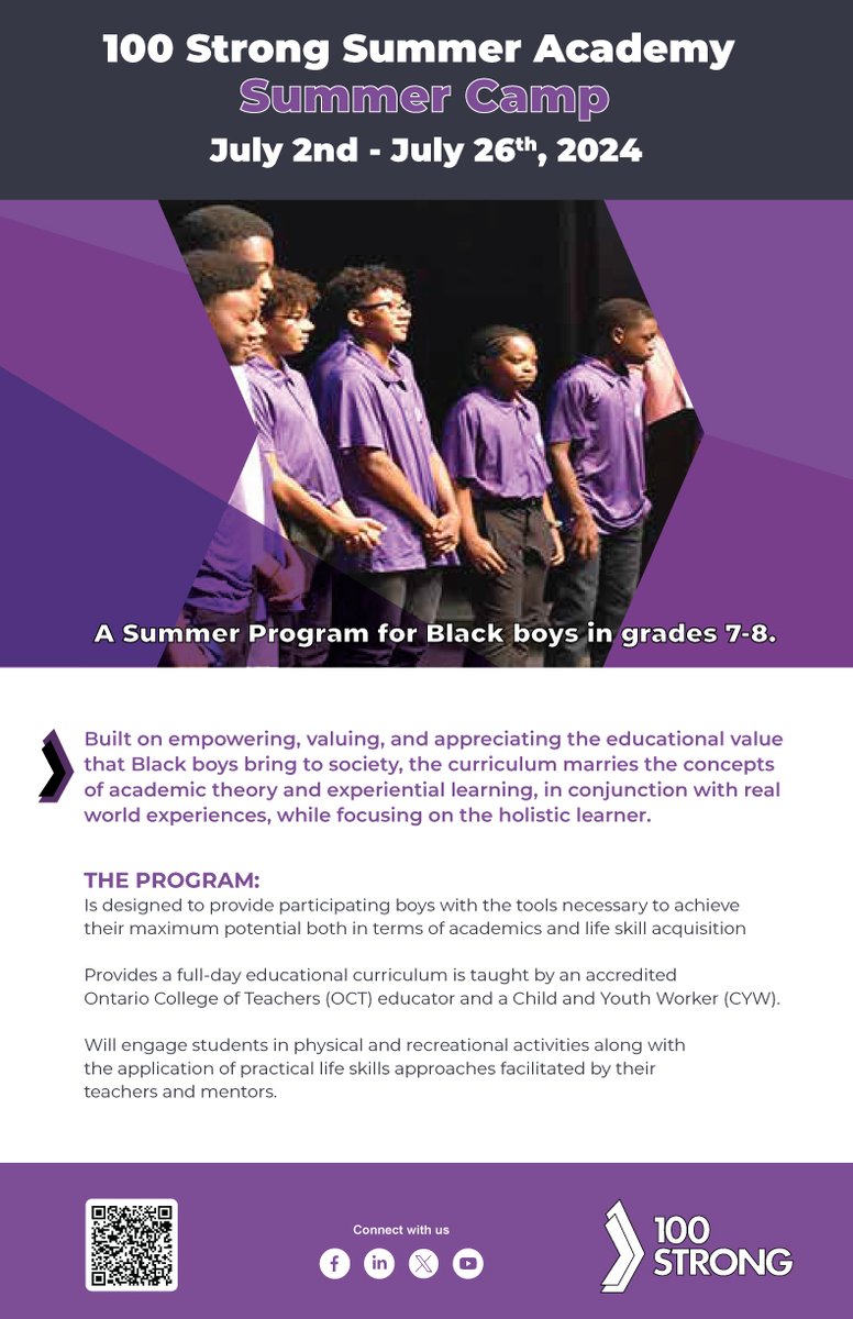 100 Strong Summer Academy July 2 - July 26. Excellence without Excuses! Register now! <a href="/PeelSchools/">Peel District School Board</a>