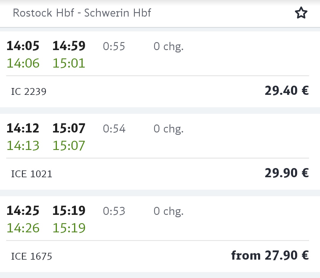 Der 10-Minuten-Takt im Fernverkehr zwischen Rostock und Schwerin ist ja eine nette Idee, aber man könnte ihn schon noch etwas sauberer gestalten.