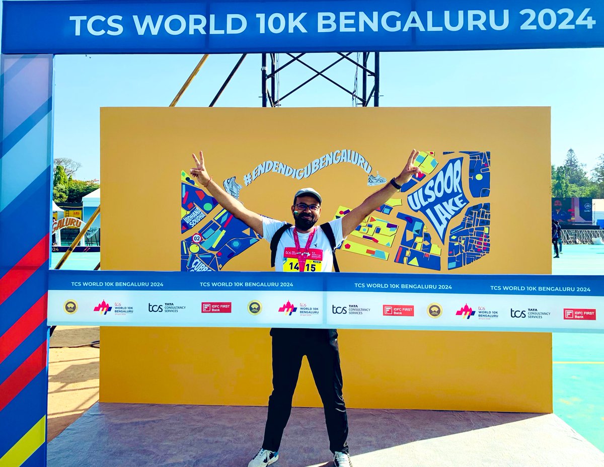 #TCSW10K #Bengaluru #Run Just Run #StayFit  , Stay #Healthy , Stay #Focused , Stay #happy !! #PerfectMatchXtra