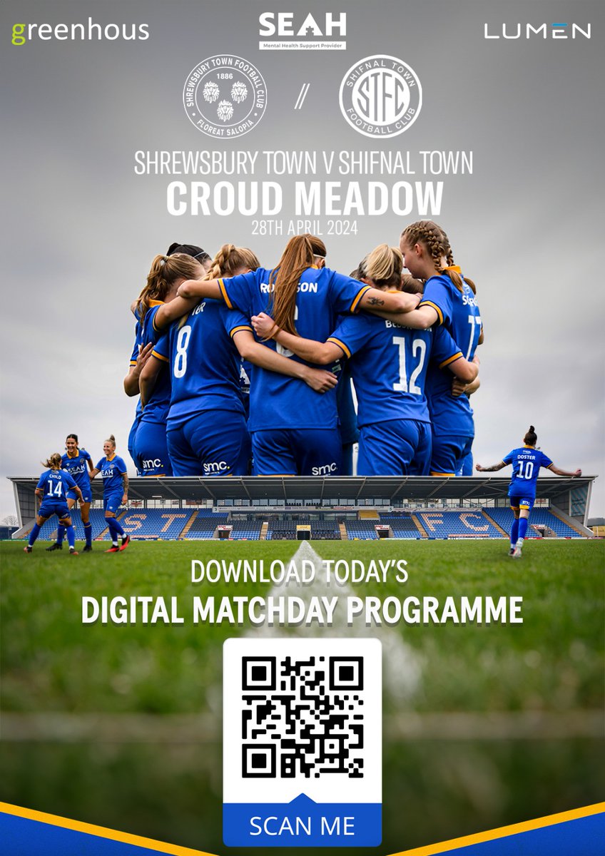 Make sure to download your digital matchday programme ahead of the game! qrco.de/bf0oxk 🔷️🔶️#Salop