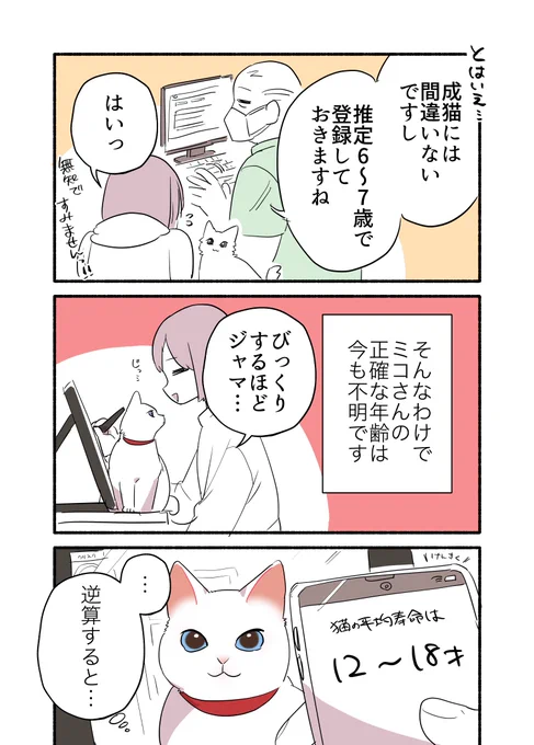 飼い猫の年齢がわからない話
(3/3)
#漫画が読めるハッシュタグ
#愛されたがりの白猫ミコさん 