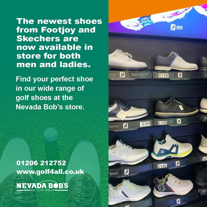 Our shoe section is full of the latest from the top brands like Callaway, Sketchers, and Puma.

Whether you're planning on hitting the course or range this weekend, why don't you visit us first to see what's new and see all the deals we have on! 🏌️ ⛳ 

#NevadaBobsGolf #golfshoes