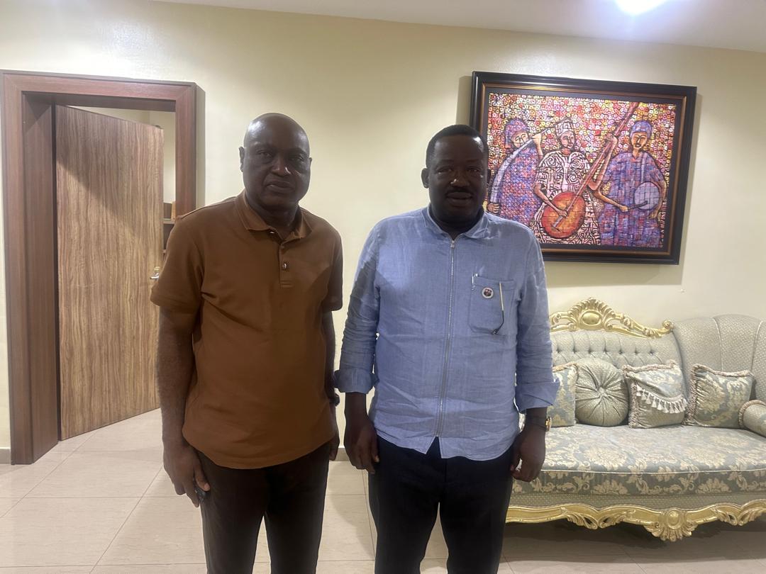 Governor Biodun Oyebanji on Saturday evening had a meeting with the National President, Nigerian Association of Chambers  of Commerce, Industry, Mines and Agriculture (NACCIMA), Chief Dele Kelvin Oye; at the Government House, Oke Ayoba, Ado-Ekiti.