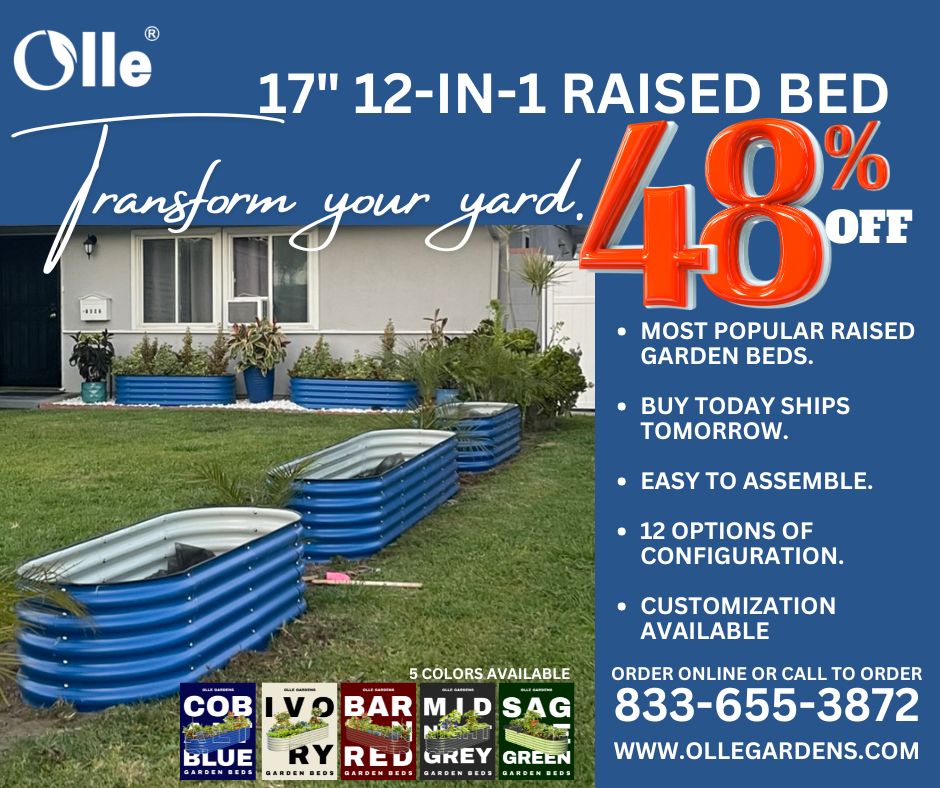 Spring into action with an Olle Garden Raised Bed. Buy today ships tomorrow. ollegardens.com to learn more.

#ollegardens #plant4fun #ollegardelife #gardening #urbanfarming #farming #RaisedBedGardens #HomeGrown #GardenLife #GrowYourOwn #GreenThumb #SpringGardening
