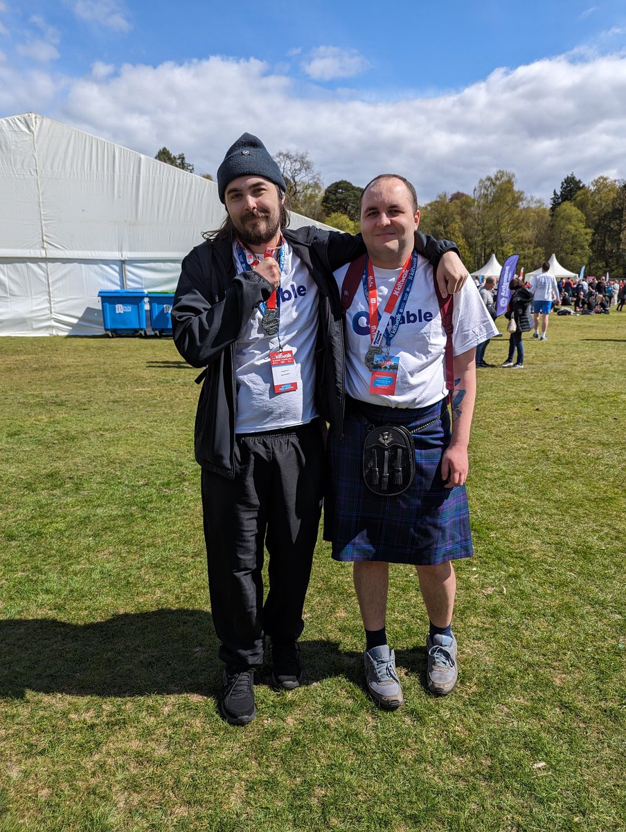 Craig and his brother Steven are our first Big Strollers over the finish line! Craig is an integral part of our Enable Communities team. He's actually the person who registers our walkers and makes sure everyone has an @Enable_Tweets t-shirt to wear on the day! Well done gents!