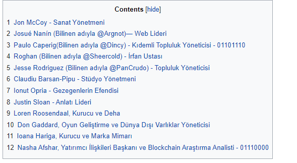 partnerler ve yatırımcıları  
 
1. Kingsway Capital
2. Immutable 
3. SkyVisionCap  Capital
4.Double Peak
5.PrimeBlock Ventures
6.Metavest Capital

ve sağalam bir ekipe sahip 
görelde gordüğünüz gibi 

sanırım 3 yıl oldu nftlerini ücretsiz dağıtmışlardı 👇👇