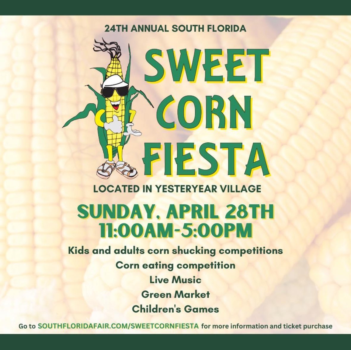 RISE AND GRIND! The 24th annual sweet corn fiesta is here! 3PM EST @OMGitsMIKI defends her 🌽 crown against a field of @NickWehry @gchiger Yasir Salem, @darrienthomas5 and more! Come on by and watch the niblets fly! @gcshea on the mic! $6100 on the line!