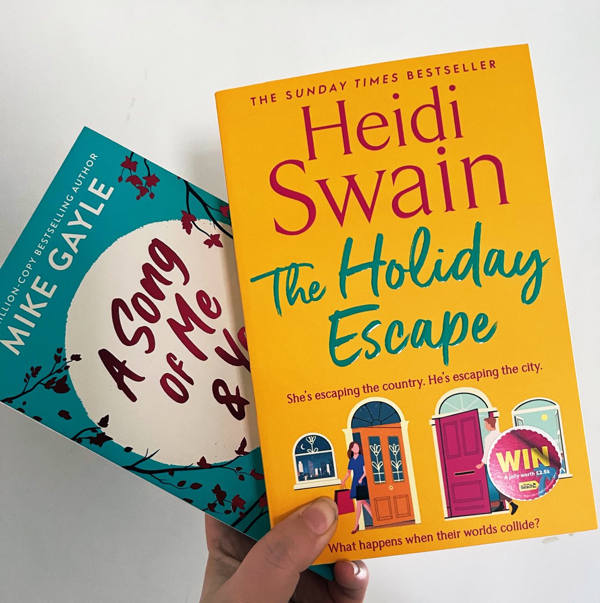Just spotted #TheHolidayEscape by @Heidi_Swain in the wilds of @sainsburys book aisle along with many other fine authors too 😊…. Psst I may have got hold of it and couldn’t resist #ASongOfMeAndYou by @mikegayle 😉 too pretty to resist. @simonschuster @HodderBooks