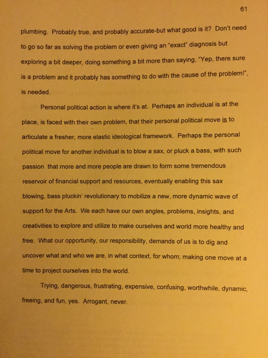 'The Dynamics of Social Relationships w/Emphasis on Youth & Education', Interdisciplinary B.A., @UNC_Colorado, 1996 ... 

& 'truth',... 
'Truths, on-the-ground',...
'On-the-ground reality',...
& 'careers',... 'response', 'ability',...

Eh?

'Paying attention', eh?
cc: @CBCSunday