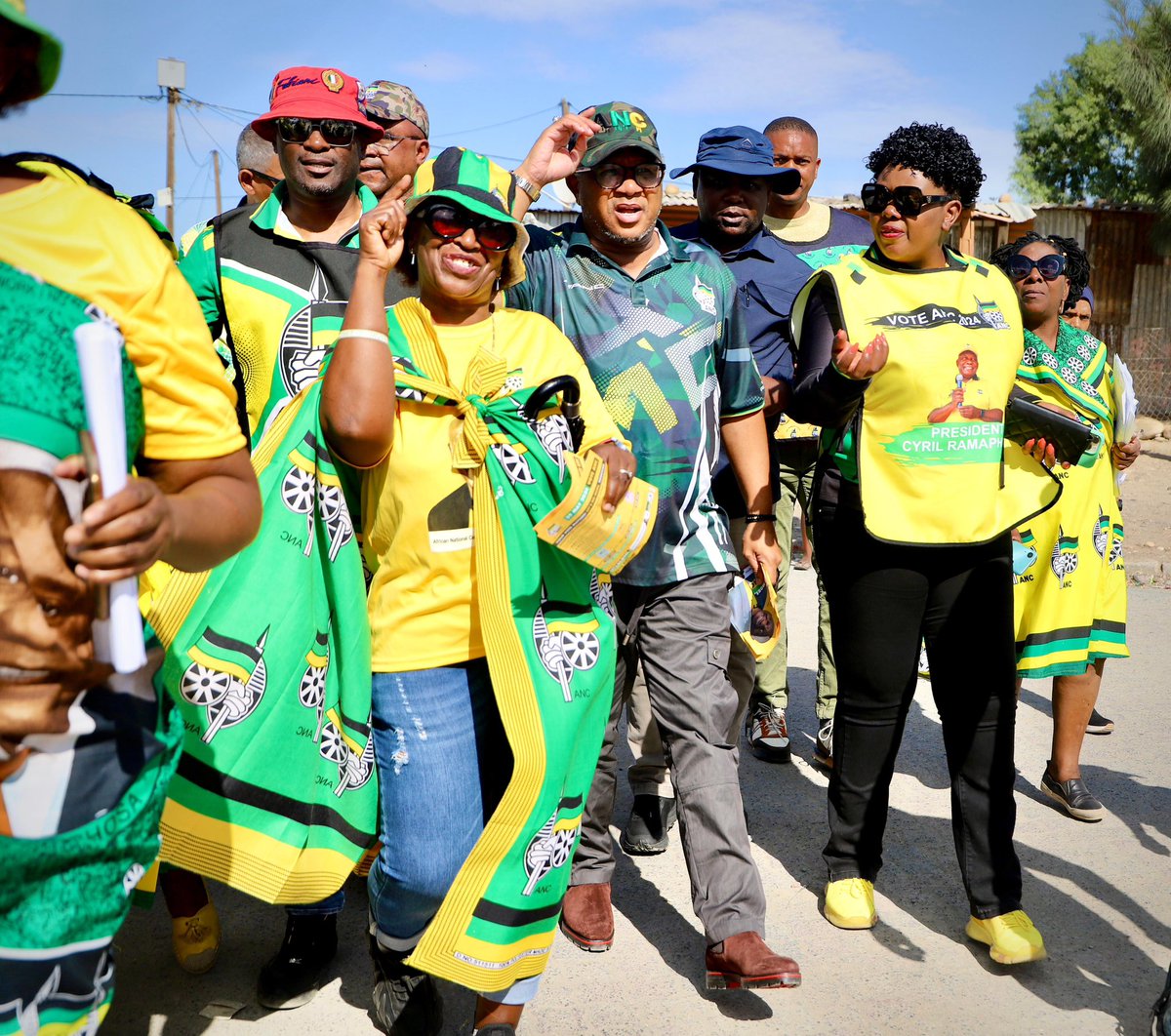 Today I joined the Secretary General of the ANC Cde Fikile Mbalula at Boland Region in Western Cape 🖤💚💛 #VoteANC2024