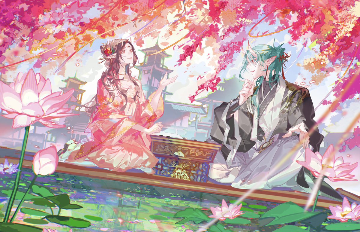 Commission ordered by @/kitzuune_ 
Thank you so much for ordering! I’m honored to gain you as a customer and hope to serve you for a long time.
.
.
.
#art #drawing #background #anime #artworks #fannart #digitalart #skintone #game #ilustration #commissions #comission