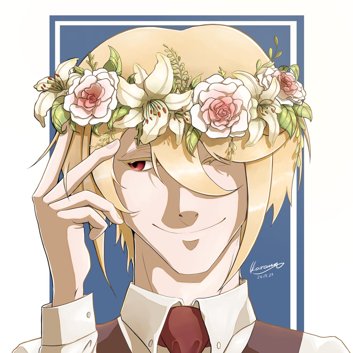 The spring urge to draw your favourite characters in flower crowns 🌼🌸🌹
#憂国のモリアーティ  #MoriartyThePatriot #williamjamesmoriarty