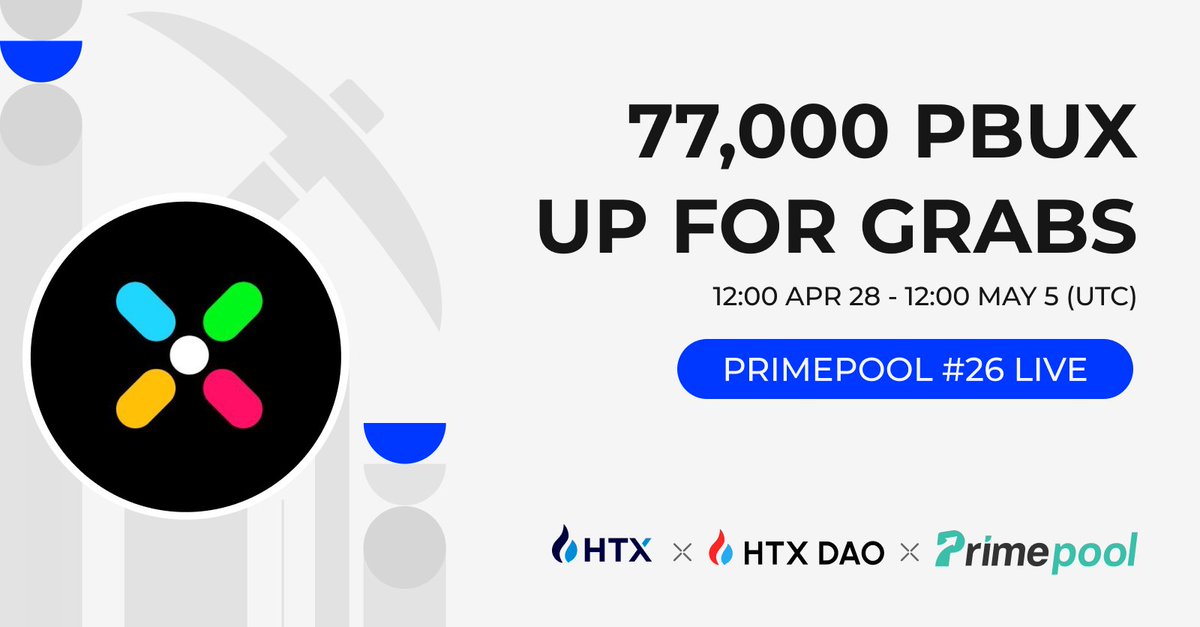 #HTX PrimePool Goes Live! 🔥 🚀 

🔴 Stake $HTX Flexibly 
🔵Share 77,000 $PBUX

Start>>htx.com/en-us/assetact…