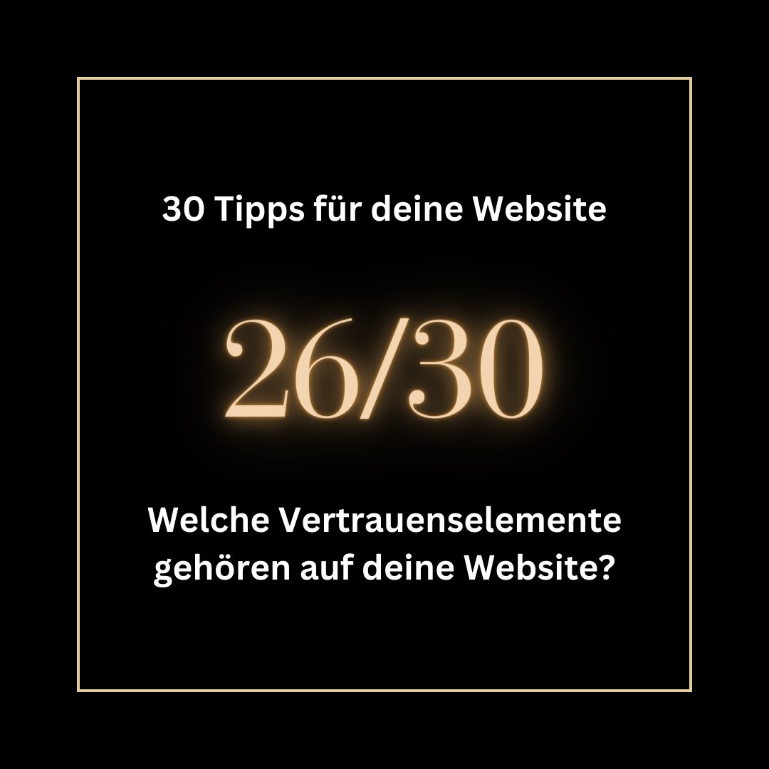 Welche Vertrauenselemente gehören auf deine Website?

Provenexpert, Trustpilot, statista, TÜV, Testsieger, Google Partner, Microsoft Advertising Elite Partner, TOP 100 SEO, BVDW Trusted Agency.

Welche Auszeichnungen hast du?

#provenexpert #googlepartner #top100seo #bvdw