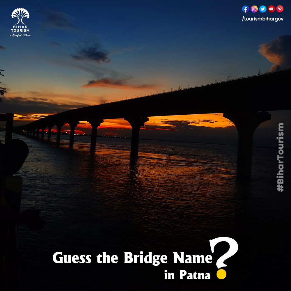 Do you know this well-known bridge in Bihar?

#Bihar #dekhoapnadesh #bihartourism #BlissfulBihar #explorebihar #incredibleindia #mustvisit #mustvisitplace #heritage #heritagetravel #ExperienceBihar
@iato_india @TAAI1951 @ficci_india @FollowCII @iato_india @ASSOCHAM4India @ASEAN…