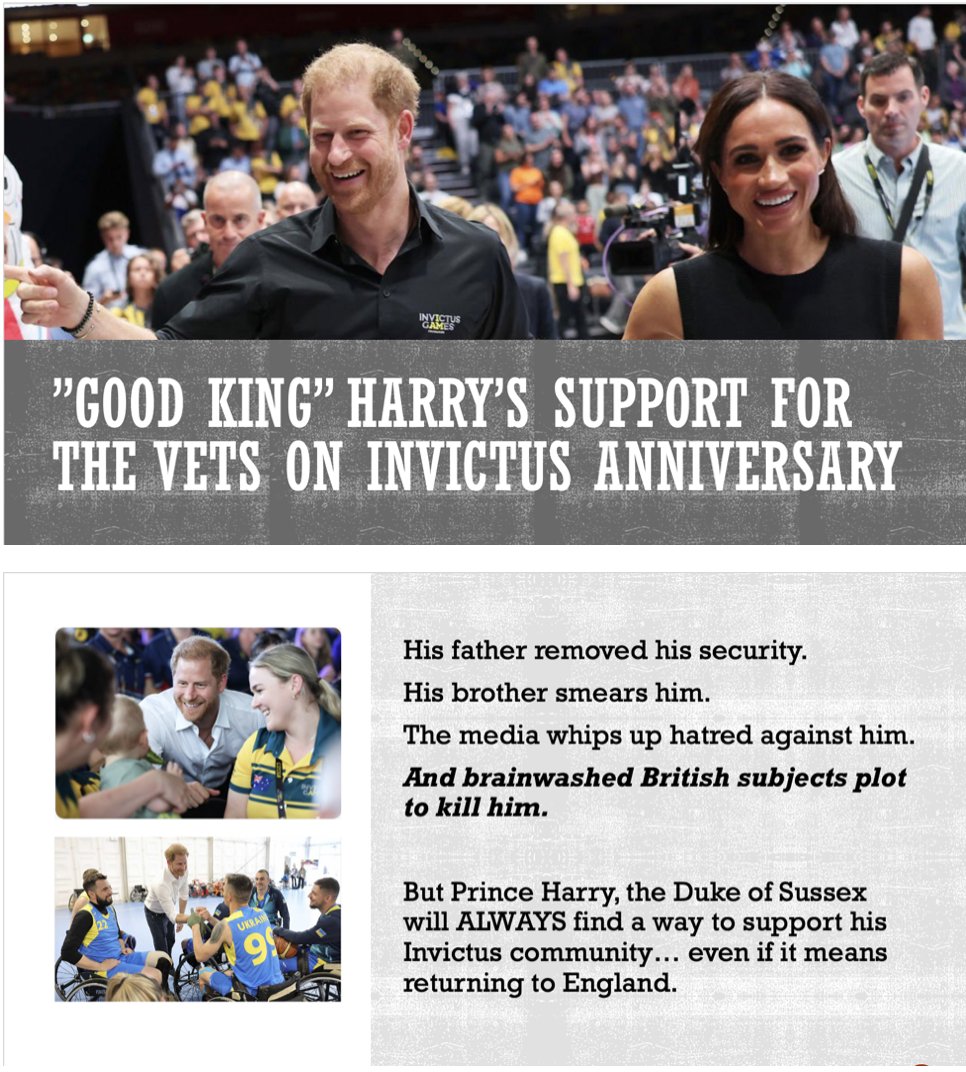 When Prince Harry founded the Invictus Games, he pledged to always support the Invictus community.

#GoodKingHarry #InvictusGames #PrinceHarryIsLoved #ServiceIsUniversal #HarryandMeghanAreLoved #RoyalFamily