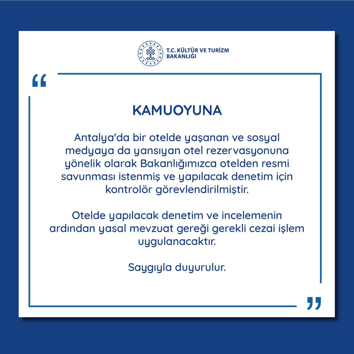 denetlecomtr's tweet photo. Paylaşımımız ve desteğiniz sonrası Kültür Bakanlığı Limak Lara Otel hakkında inceleme başlattı. Teşekkürler. https://t.co/deJ9xF5Auz